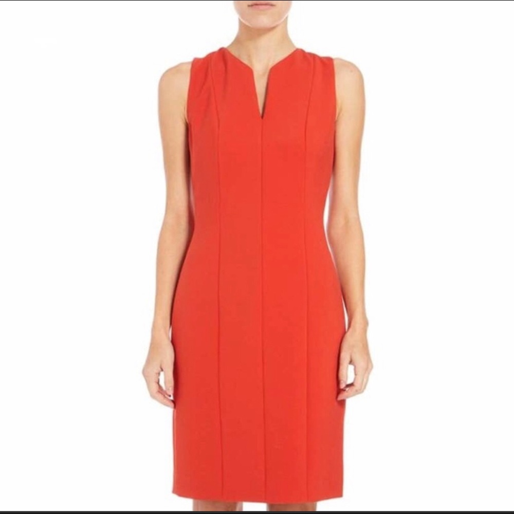 Hugo Boss Red V neck Dency mini dress❤️